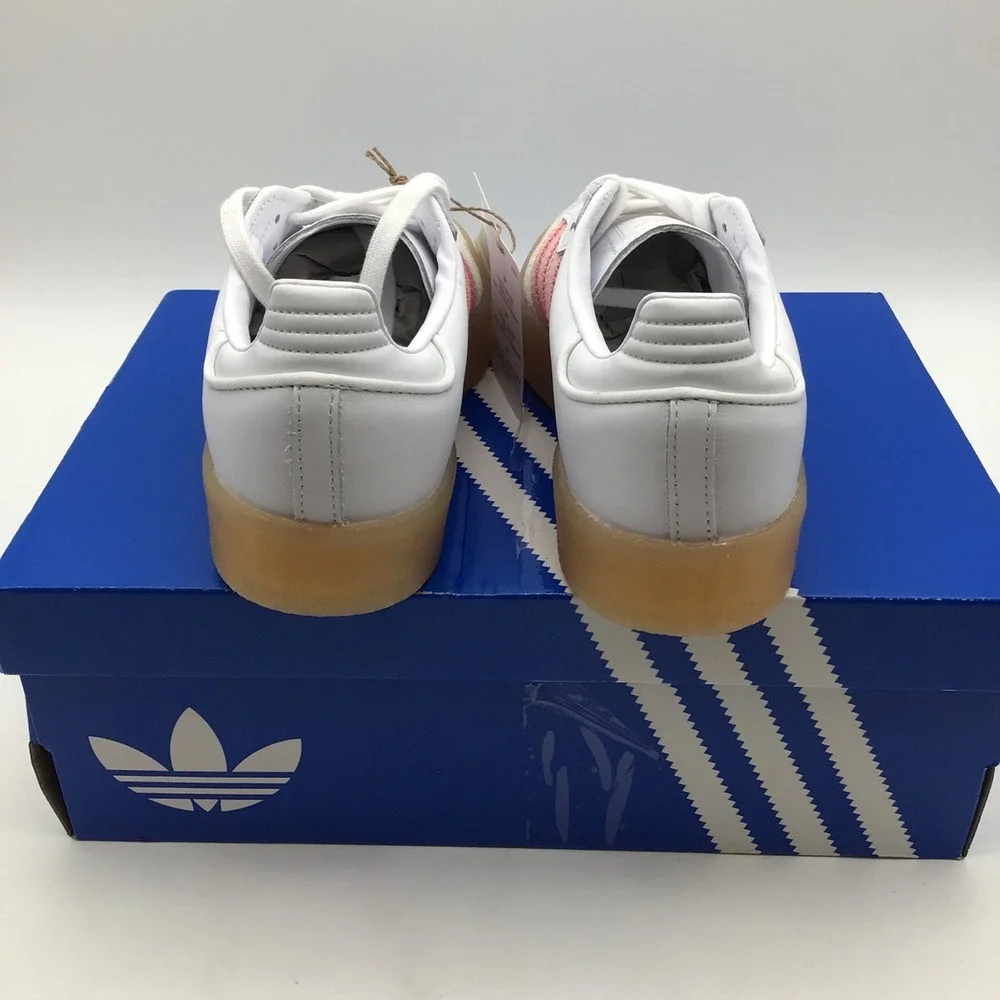 Adidas Sambae W Womens Size 7 White Pink Platform Gum Sole Sneakers IH4026 NEW